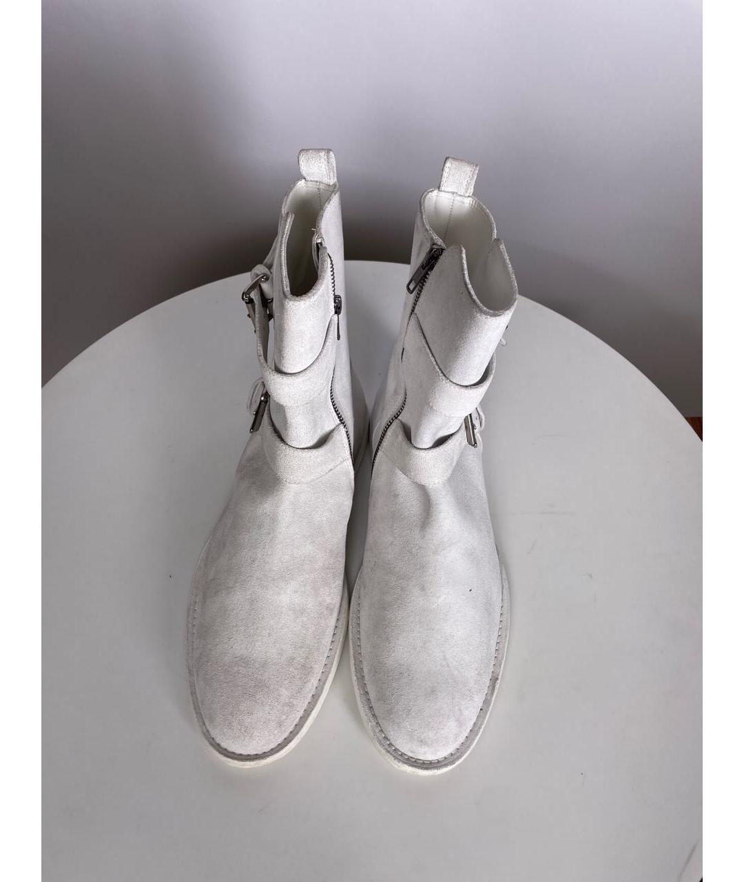 ANN DEMEULEMEESTER Серые замшевые ботинки, фото 2