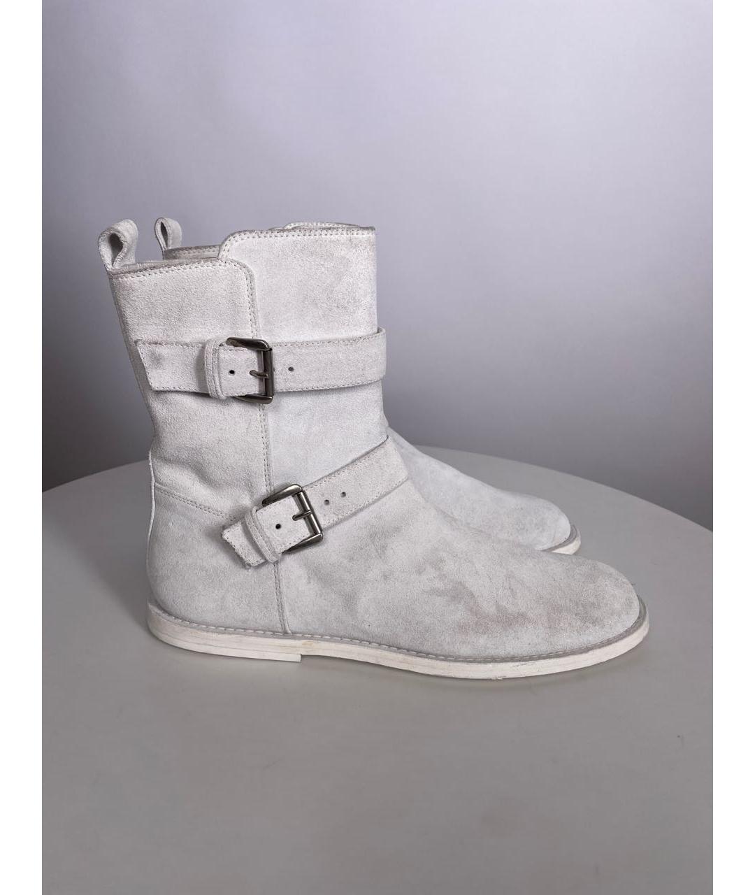 ANN DEMEULEMEESTER Серые замшевые ботинки, фото 8