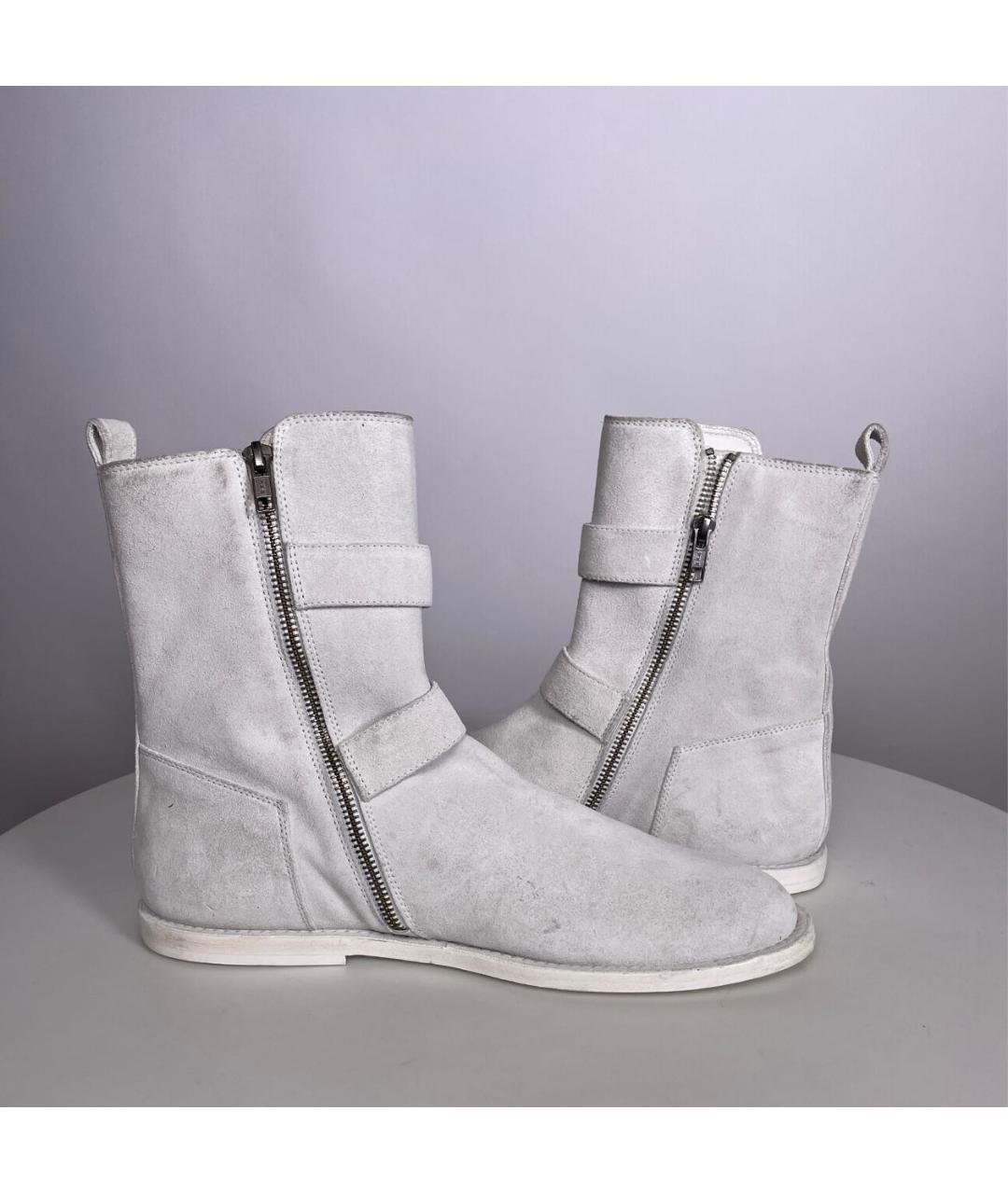 ANN DEMEULEMEESTER Серые замшевые ботинки, фото 4