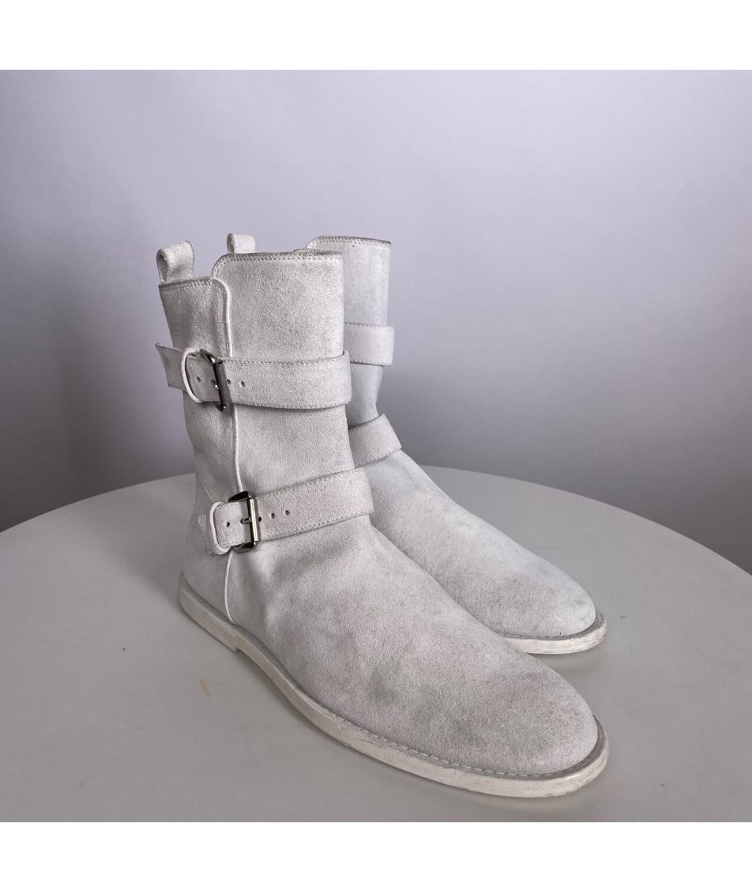 ANN DEMEULEMEESTER Серые замшевые ботинки, фото 6