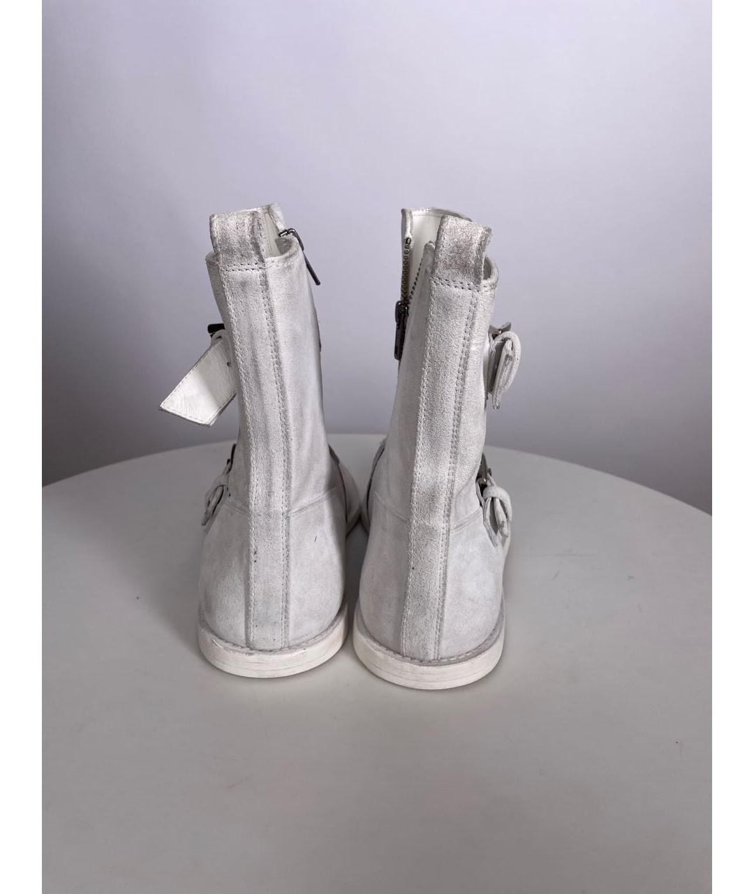 ANN DEMEULEMEESTER Серые замшевые ботинки, фото 3