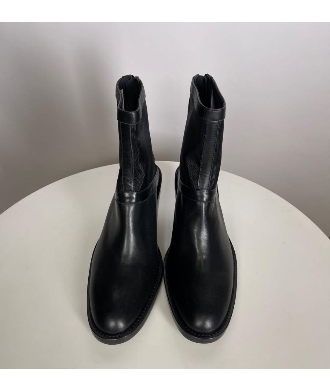 ANN DEMEULEMEESTER Черные кожаные полусапоги, фото 2