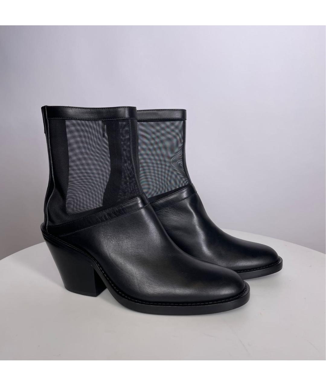 ANN DEMEULEMEESTER Черные кожаные полусапоги, фото 7