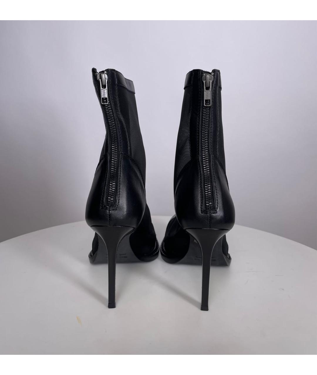 ANN DEMEULEMEESTER Черные кожаные ботильоны, фото 3