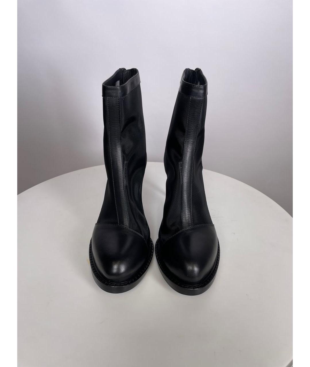 ANN DEMEULEMEESTER Черные кожаные ботильоны, фото 2