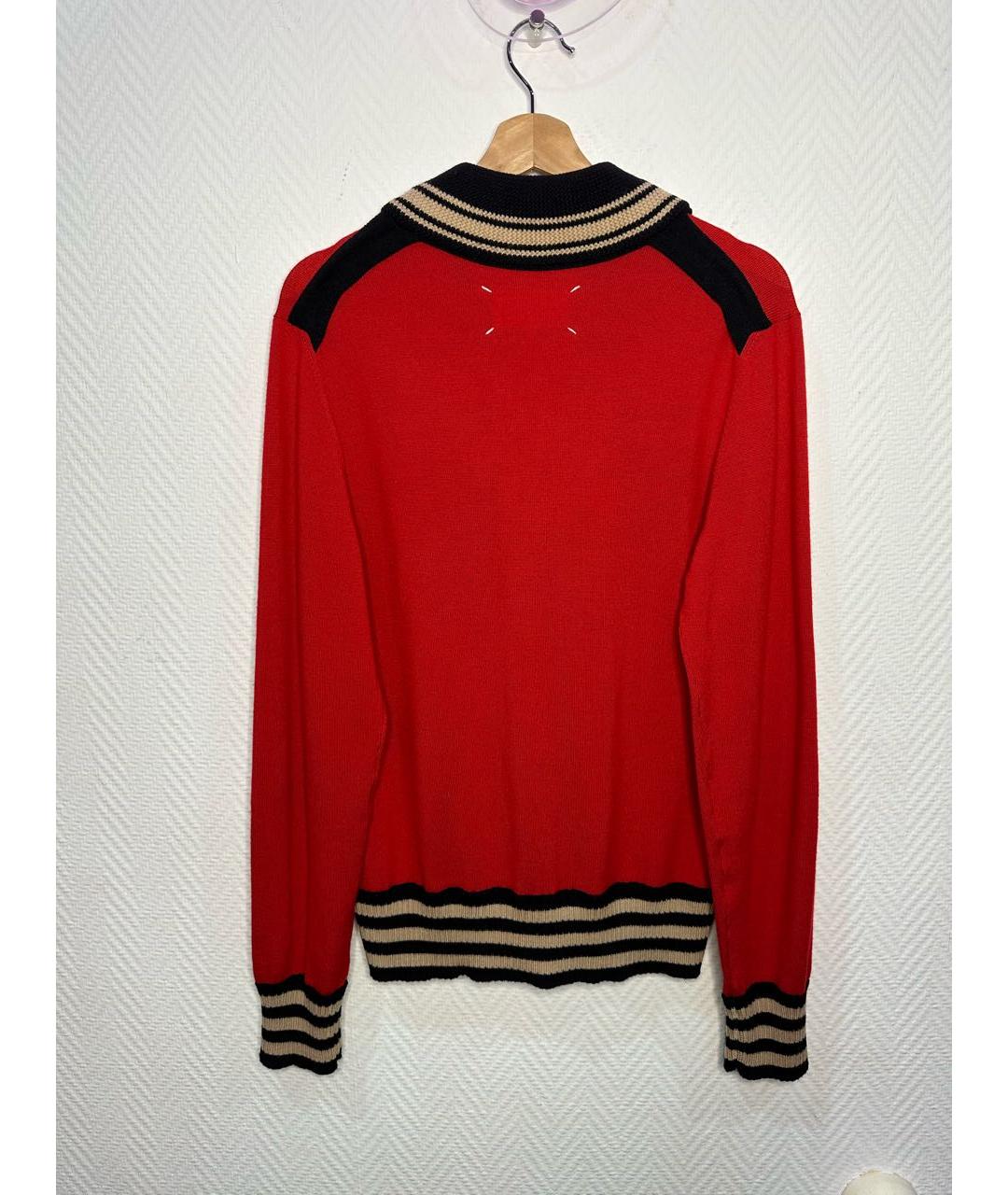 MAISON MARGIELA Красный шерстяной джемпер / свитер, фото 2