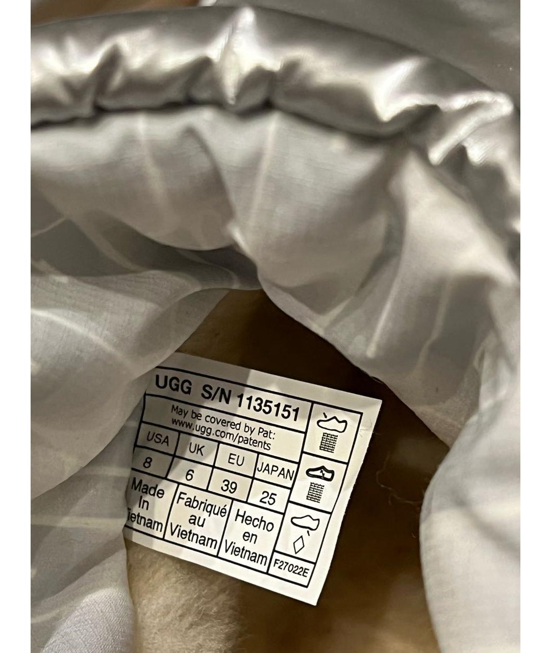 UGG AUSTRALIA Серебряные синтетические сапоги, фото 6