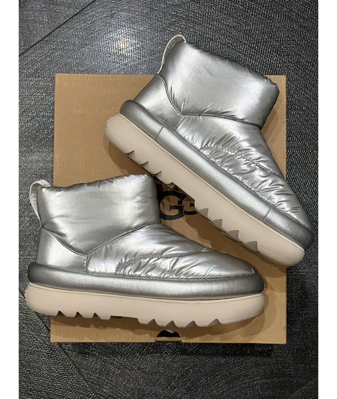 UGG AUSTRALIA Серебряные синтетические сапоги, фото 5