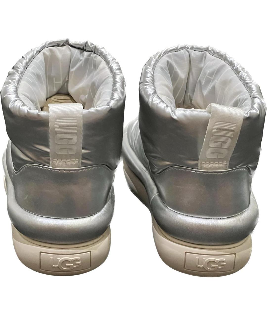 UGG AUSTRALIA Серебряные синтетические сапоги, фото 4