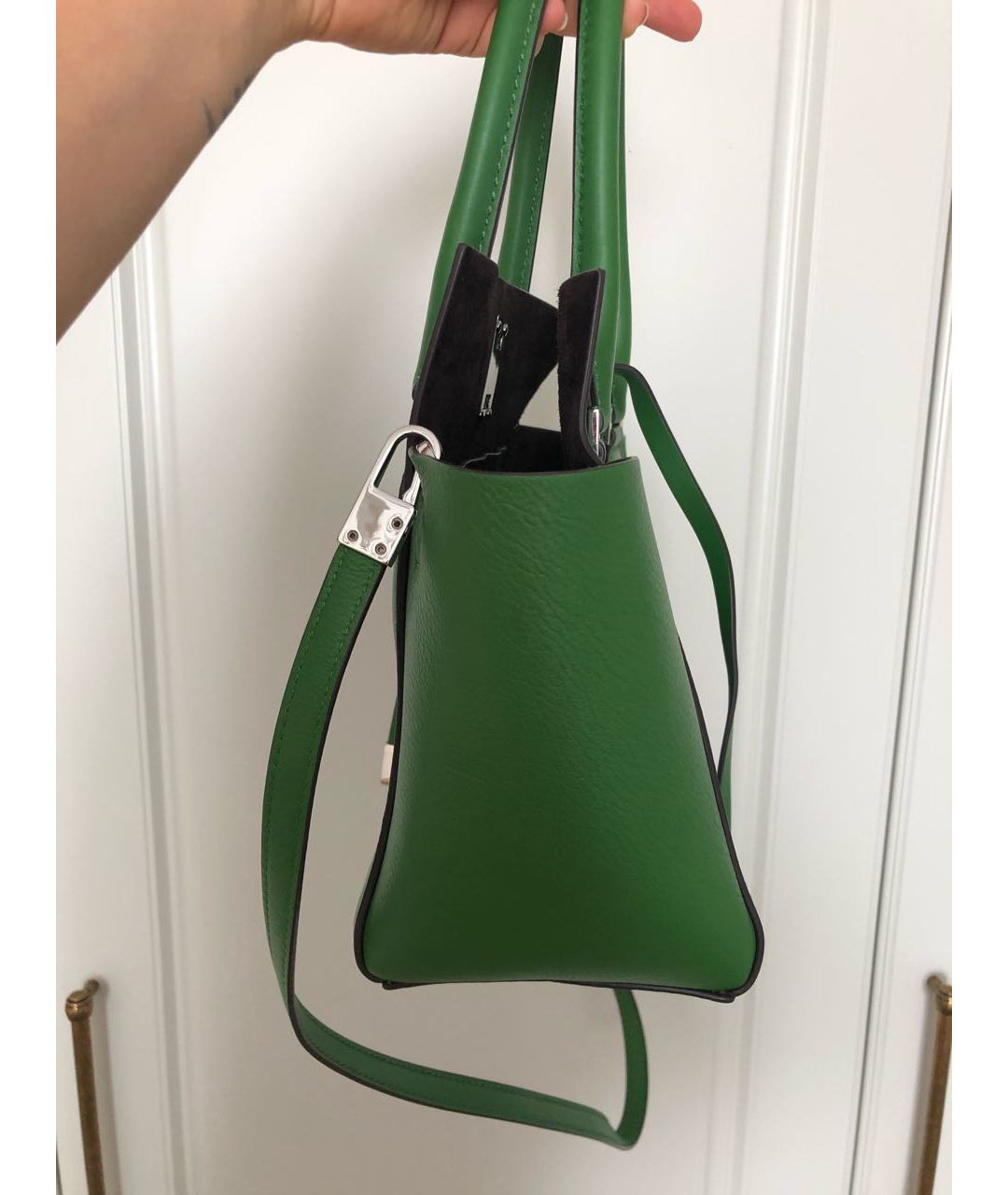 MICHAEL KORS COLLECTION Зеленая кожаная сумка тоут, фото 2