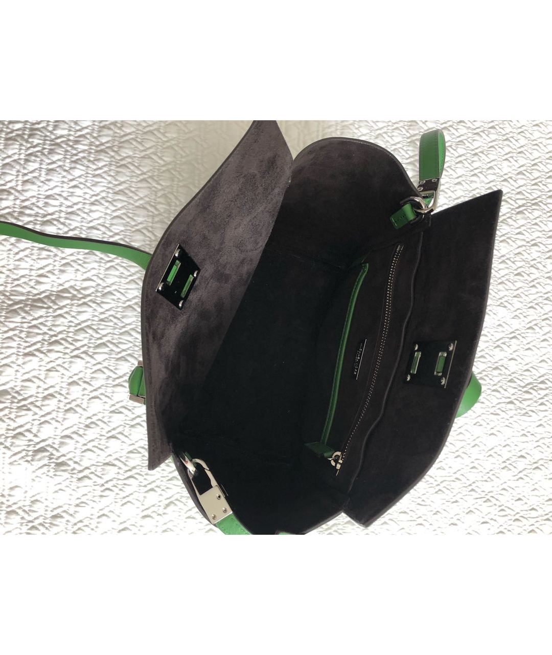 MICHAEL KORS COLLECTION Зеленая кожаная сумка тоут, фото 4
