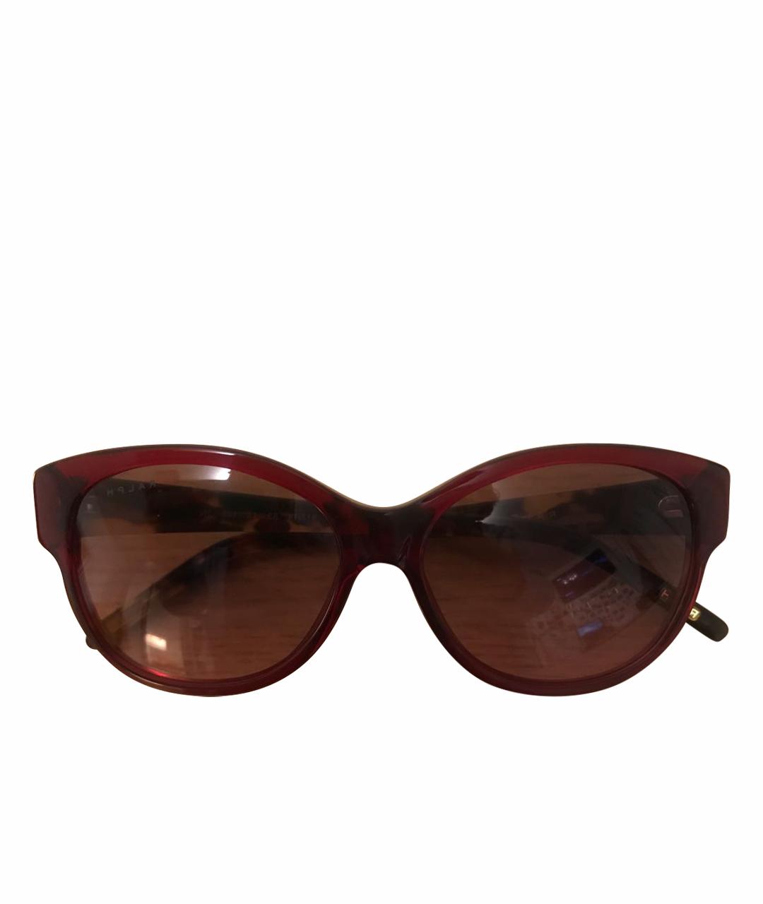 RALPH LAUREN Бордовые пластиковые солнцезащитные очки, фото 1