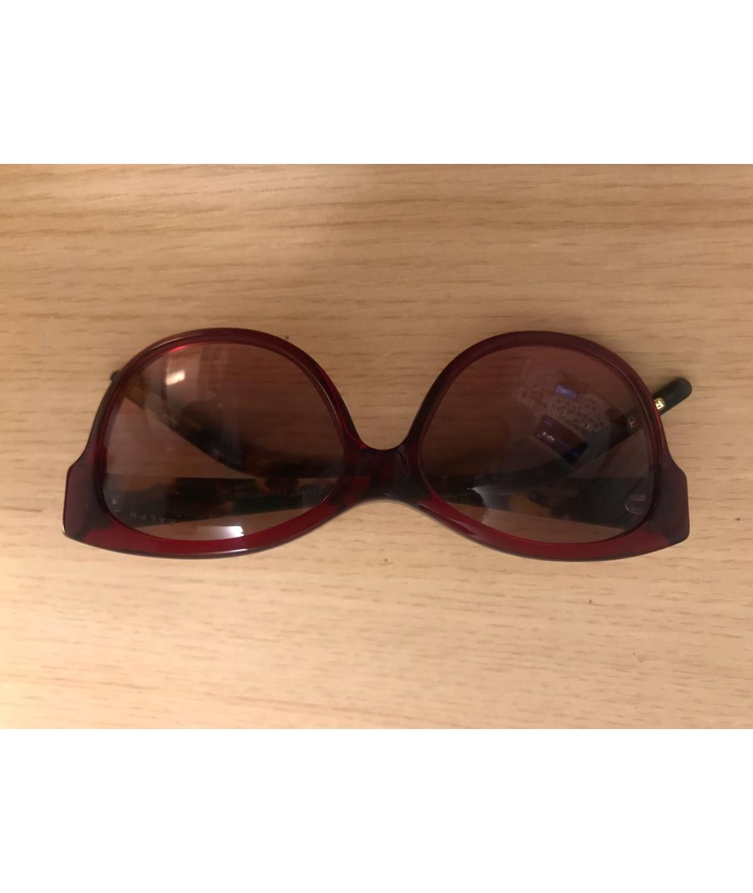 RALPH LAUREN Бордовые пластиковые солнцезащитные очки, фото 7