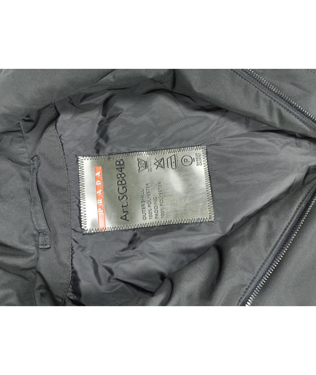 PRADA Черная полиэстеровая куртка, фото 5