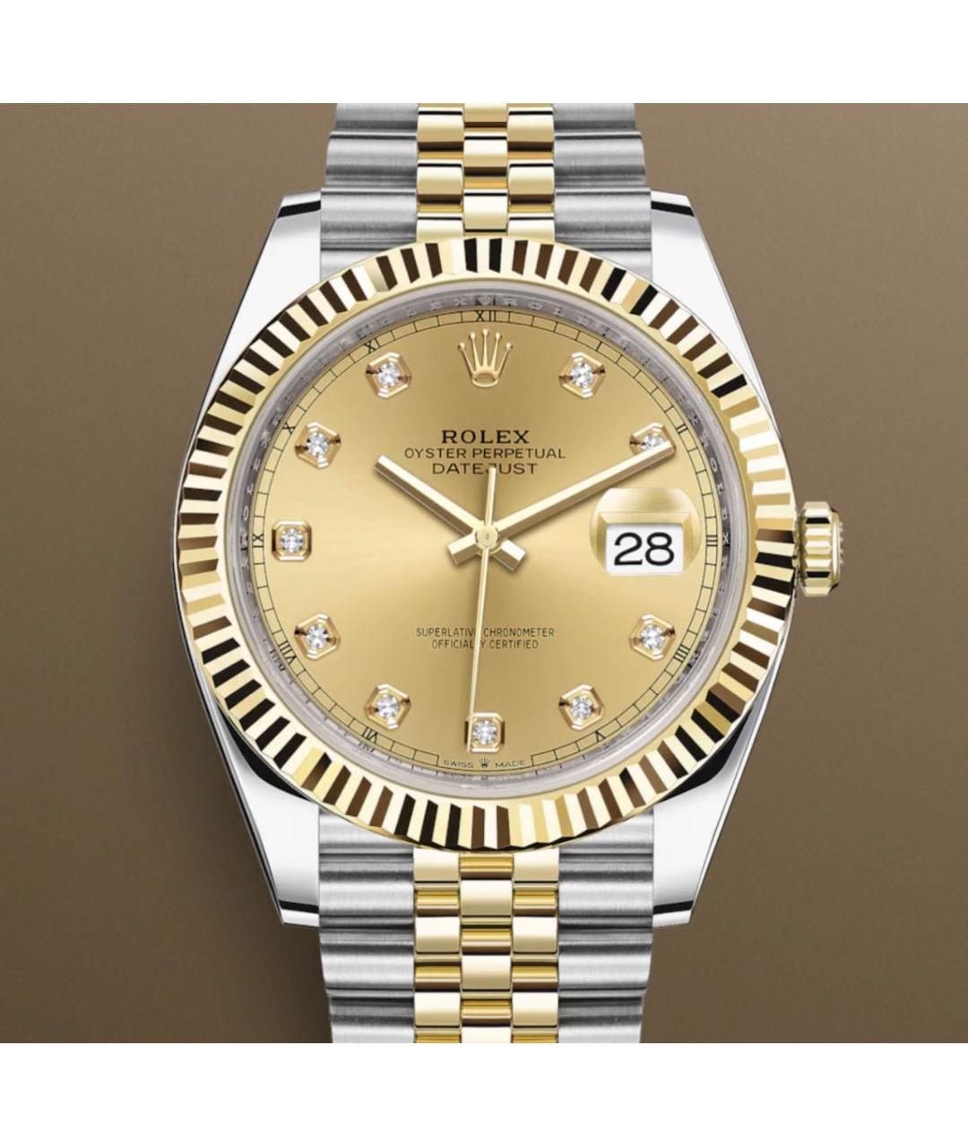 ROLEX Желтые часы из желтого золота, фото 3