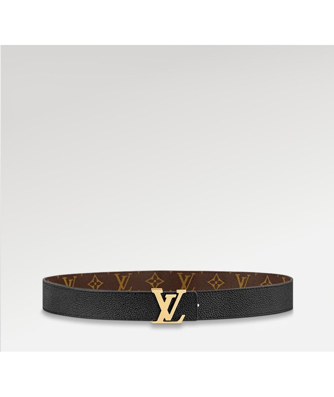 LOUIS VUITTON Коричневый кожаный ремень, фото 6