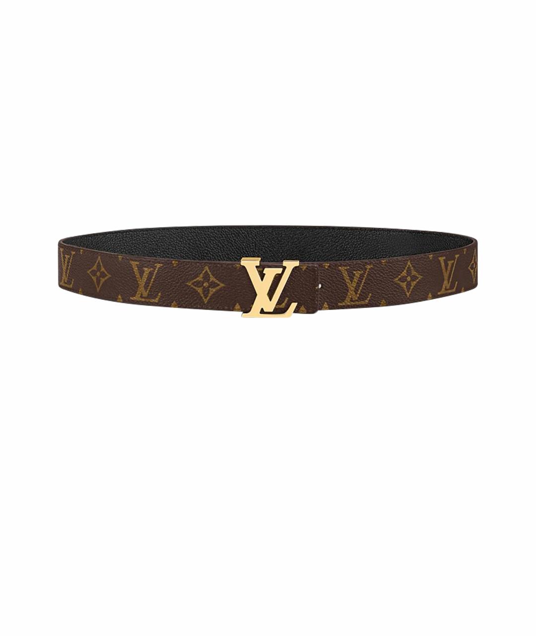 LOUIS VUITTON Коричневый кожаный ремень, фото 1