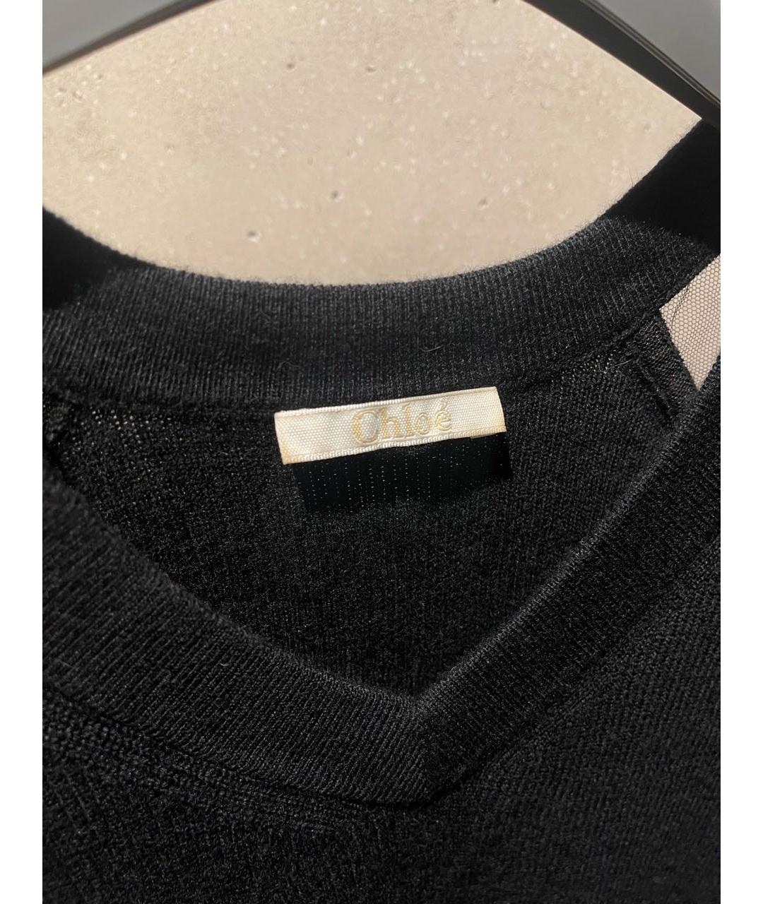 CHLOE Черный кашемировый джемпер / свитер, фото 3