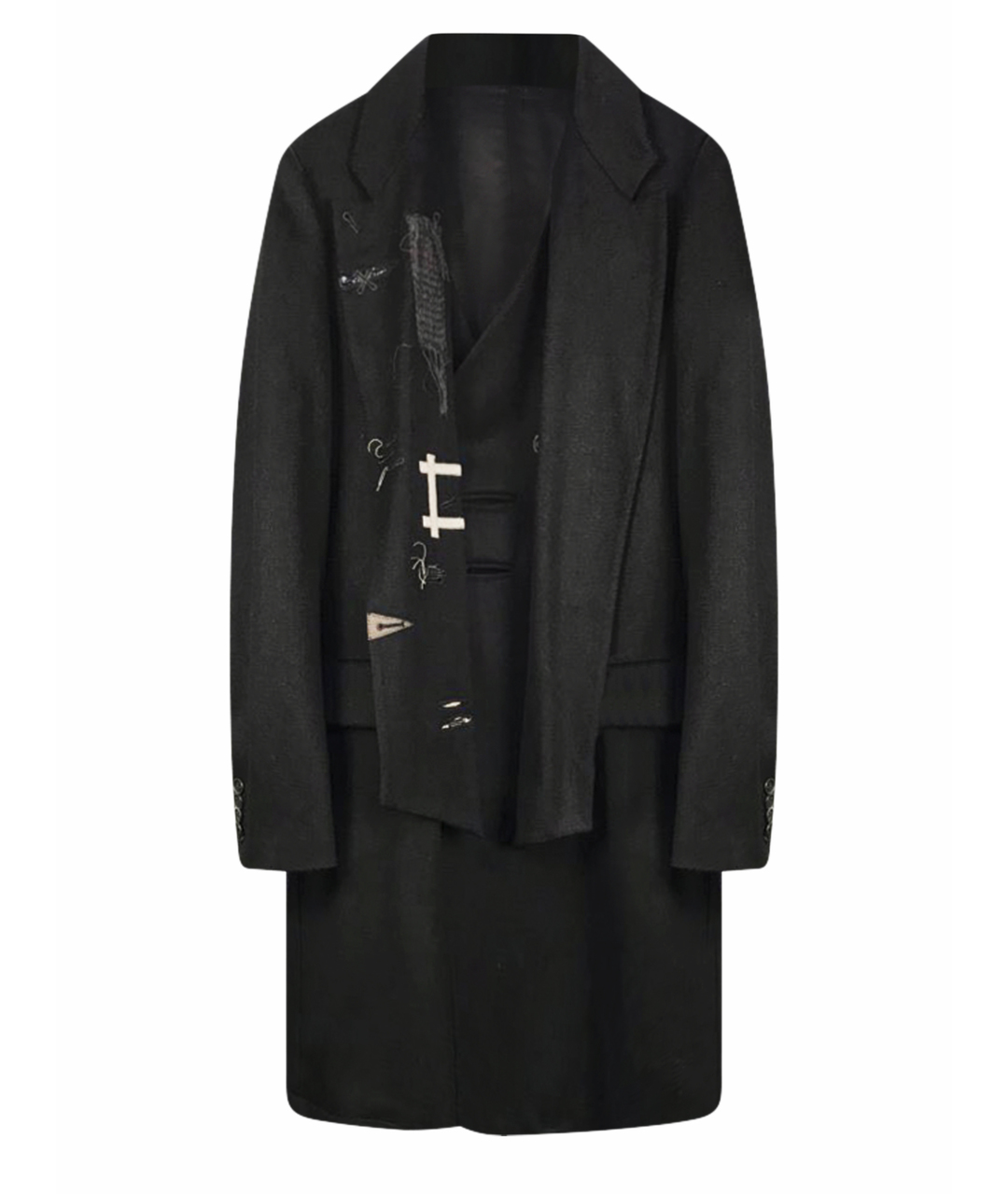 MARITHE FRANCOIS GIRBAUD Черное пальто, фото 1