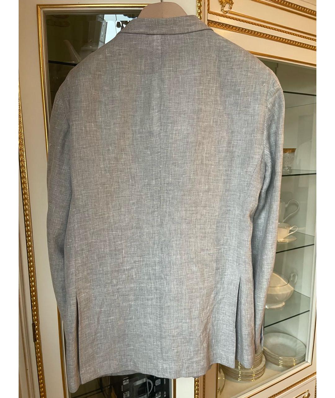 PAL ZILERI Серый льняной пиджак, фото 2