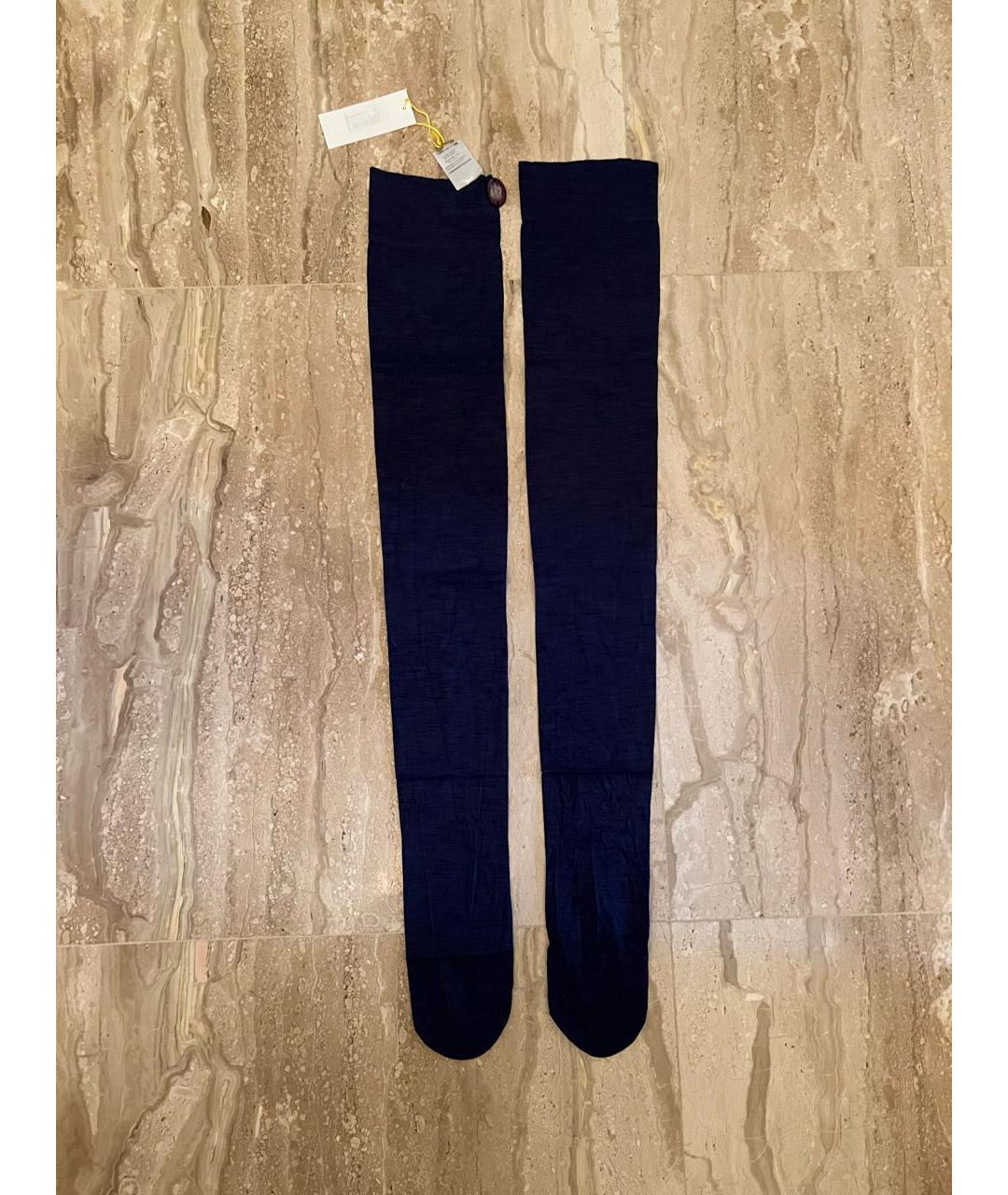 NINA RICCI VINTAGE Темно-синие носки, чулки и колготы, фото 6