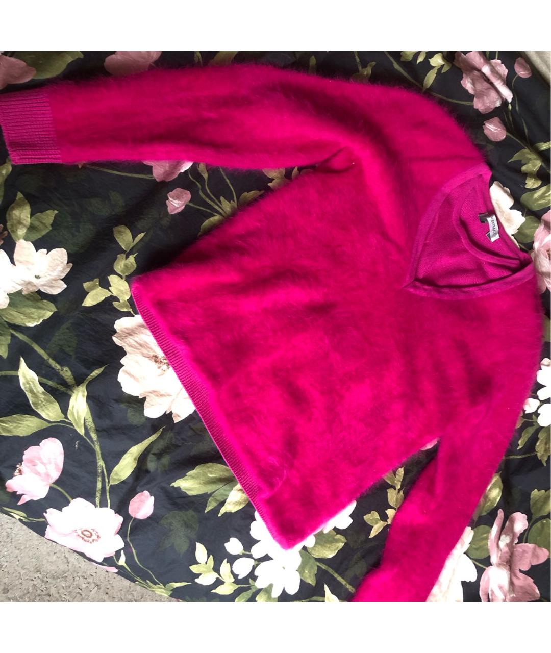 SPORTMAX Розовый шерстяной джемпер / свитер, фото 7