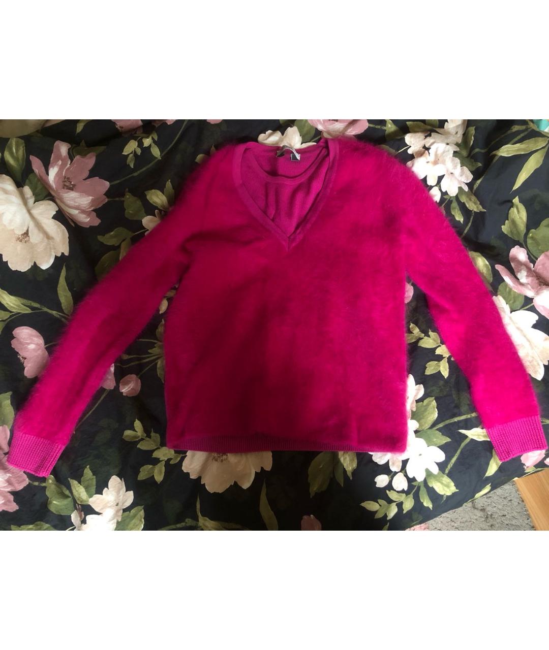 SPORTMAX Розовый шерстяной джемпер / свитер, фото 2