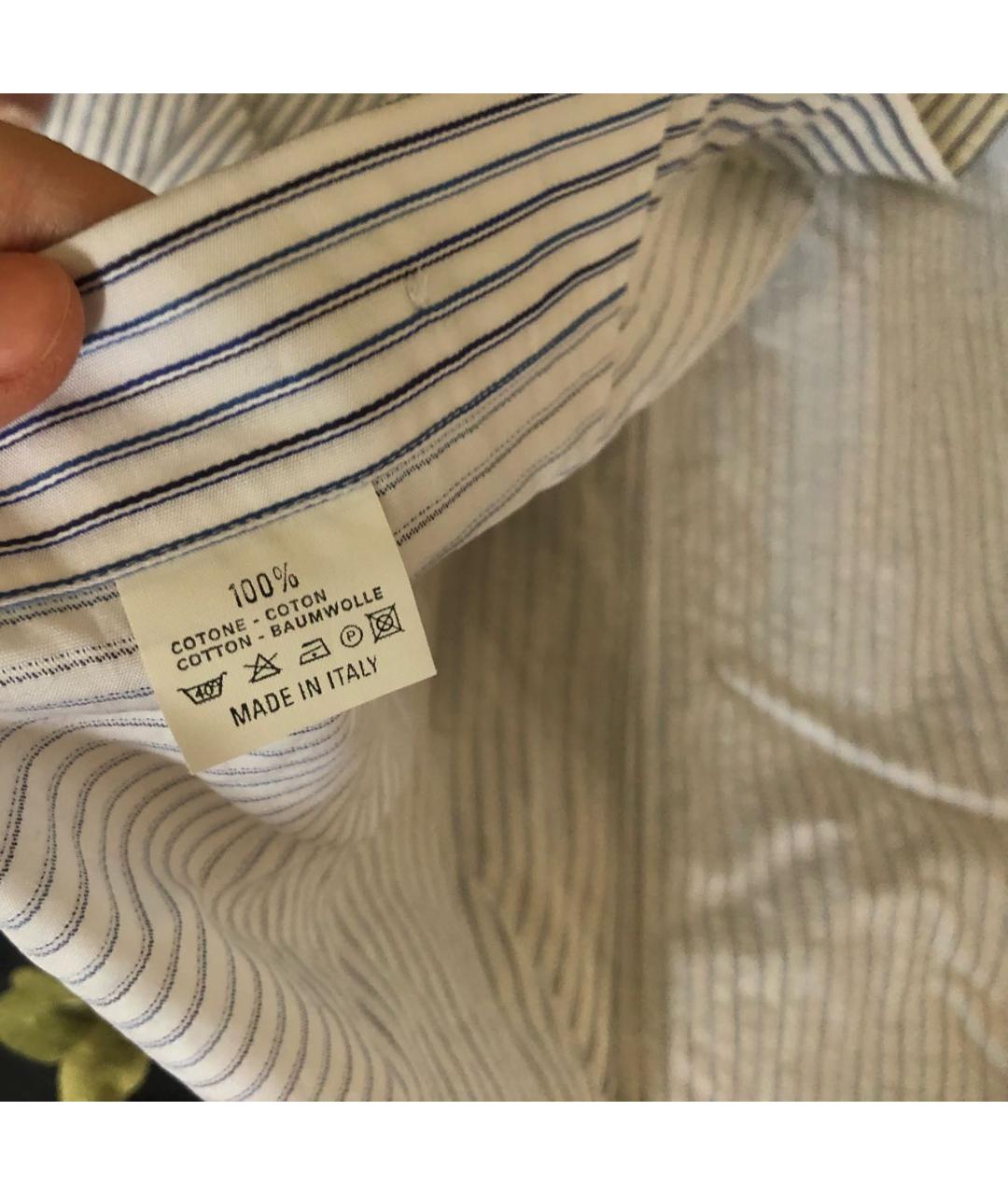 ETRO Голубая хлопковая классическая рубашка, фото 9