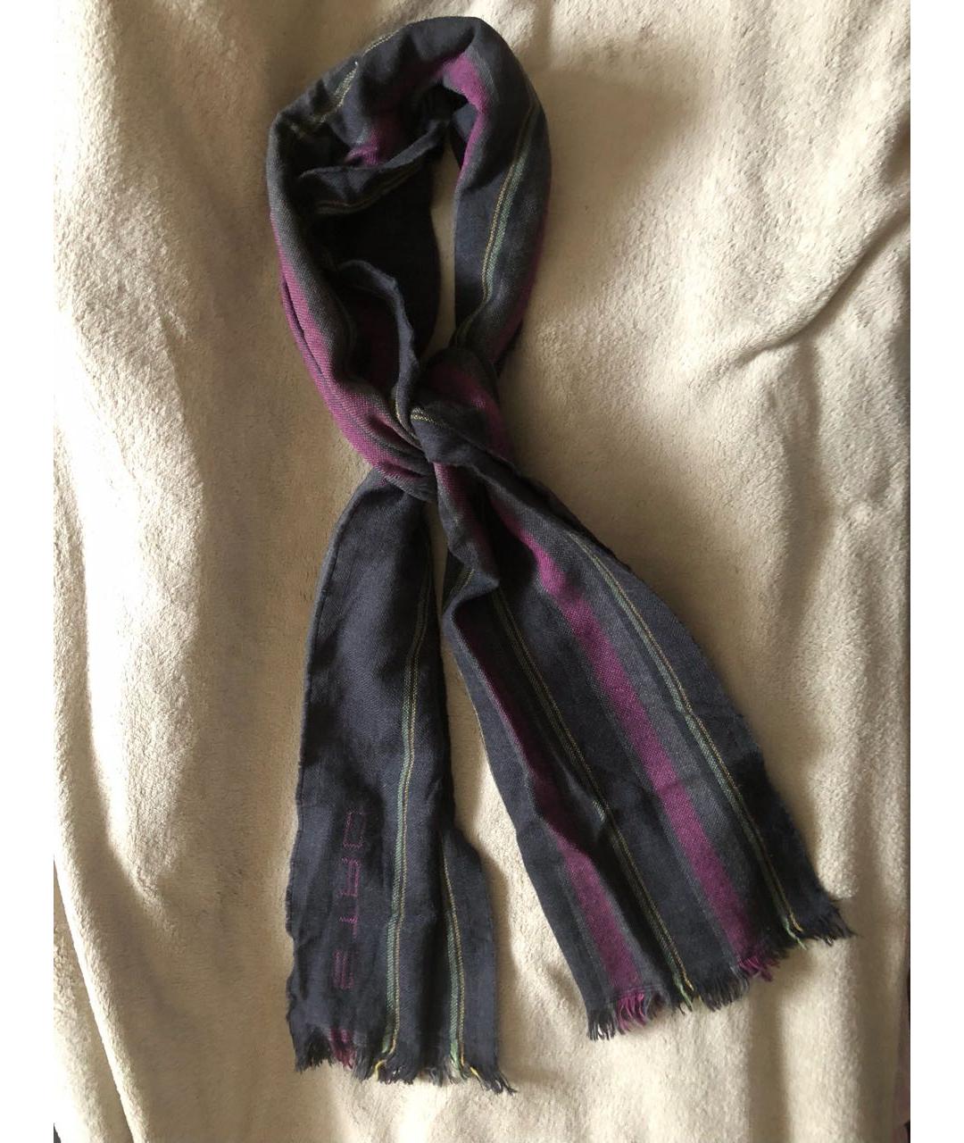 ETRO Серый шерстяной шарф, фото 5