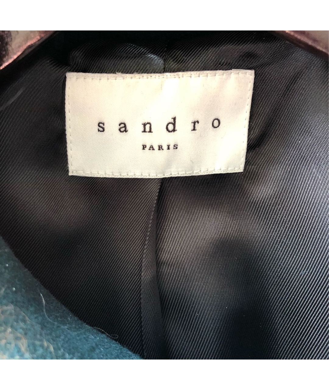 SANDRO Зеленые шерстяное пальто, фото 5