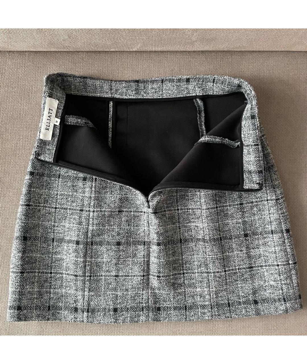 ELLIATT Серая полиэстеровая юбка мини, фото 3