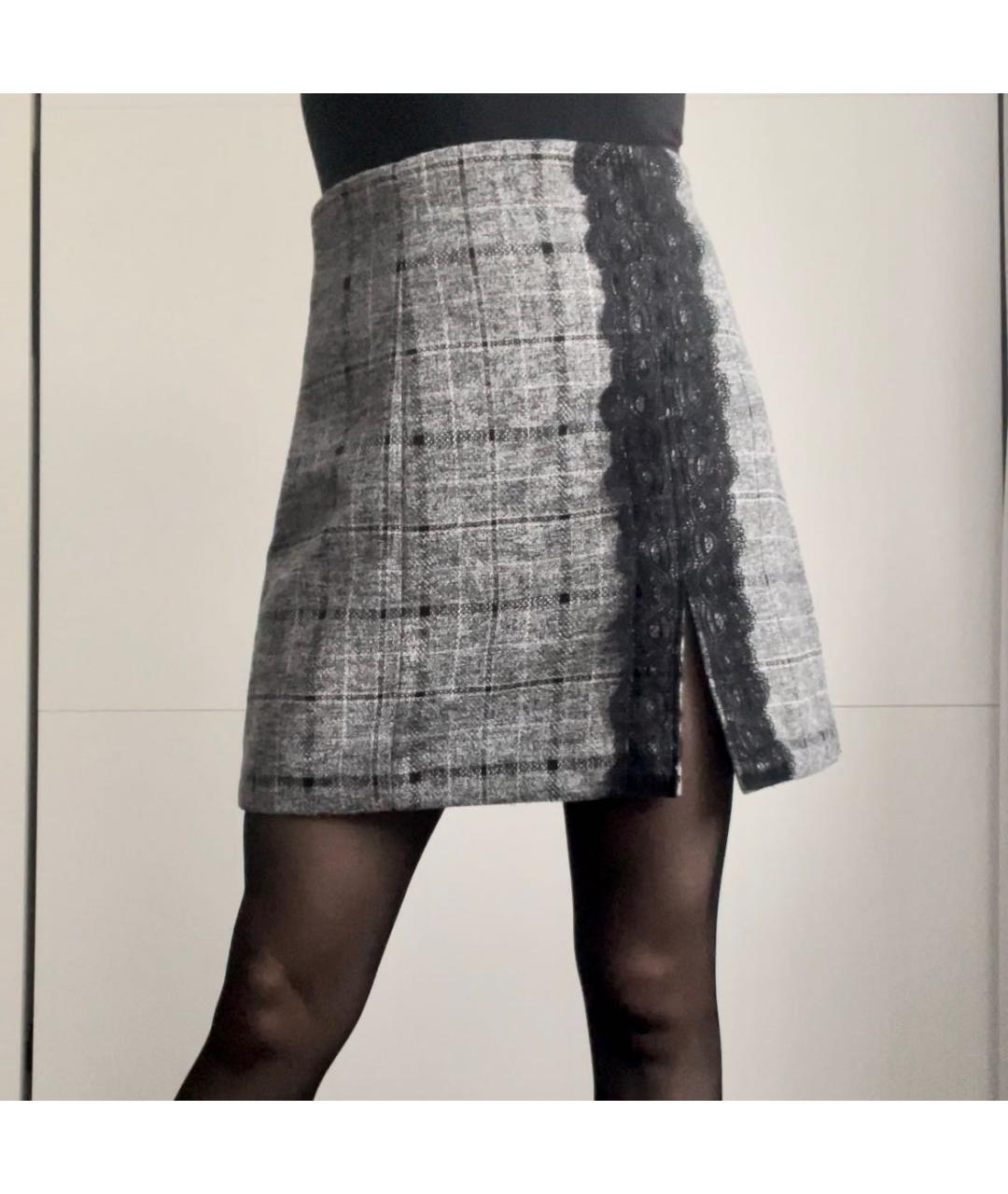 ELLIATT Серая полиэстеровая юбка мини, фото 2