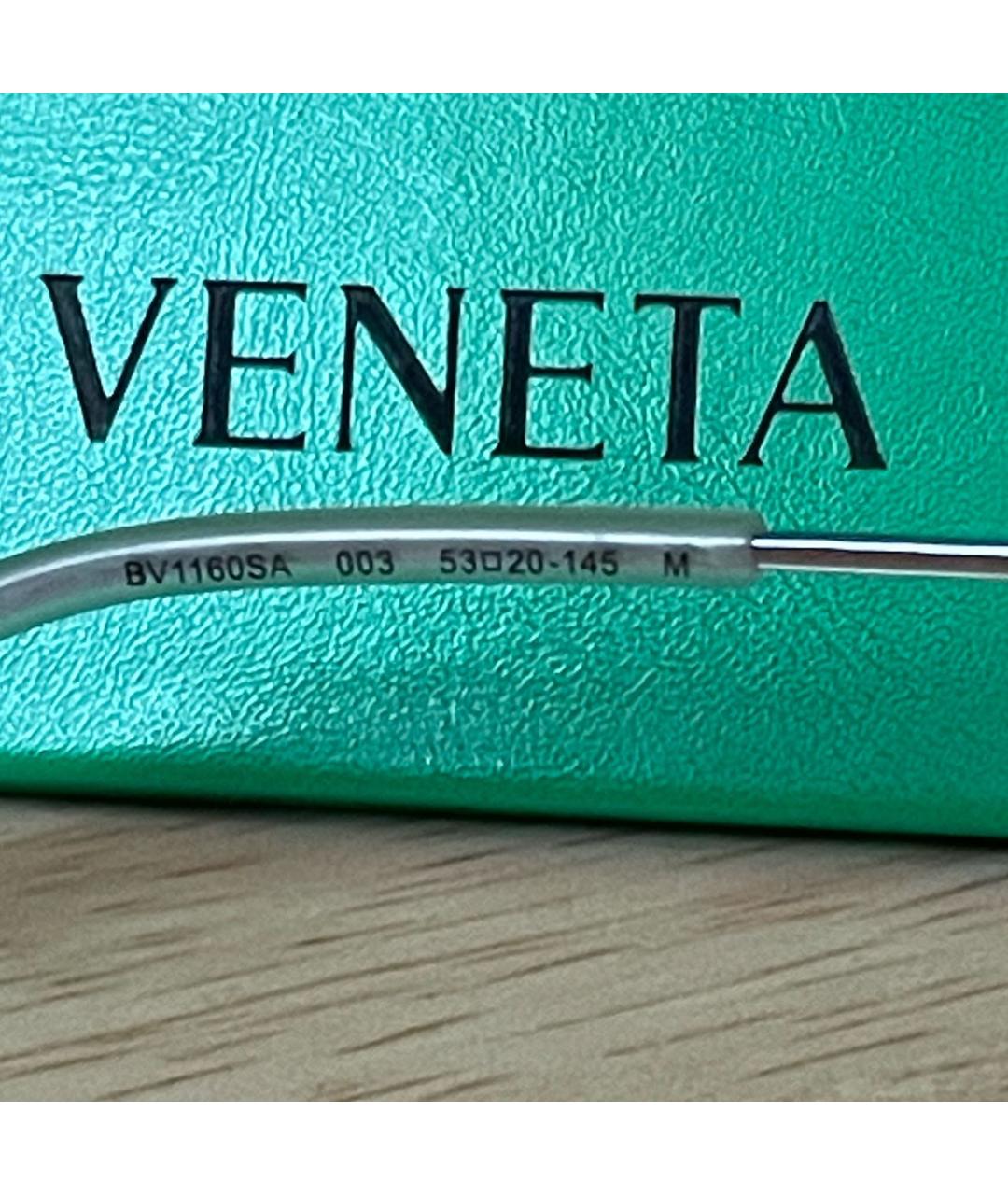 BOTTEGA VENETA Серебряные металлические солнцезащитные очки, фото 5