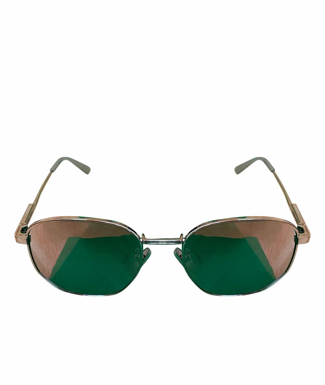 BOTTEGA VENETA Серебряные металлические солнцезащитные очки, фото 1
