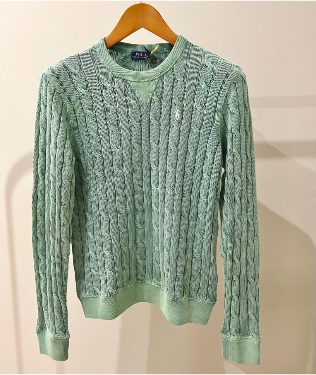 POLO RALPH LAUREN Бирюзовый хлопковый джемпер / свитер, фото 5
