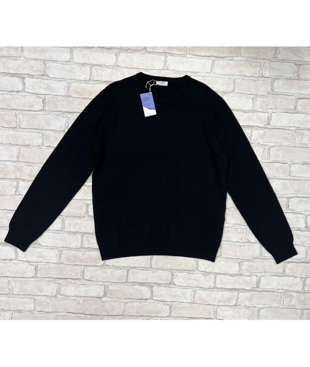 MALO Черный шерстяной джемпер / свитер, фото 7