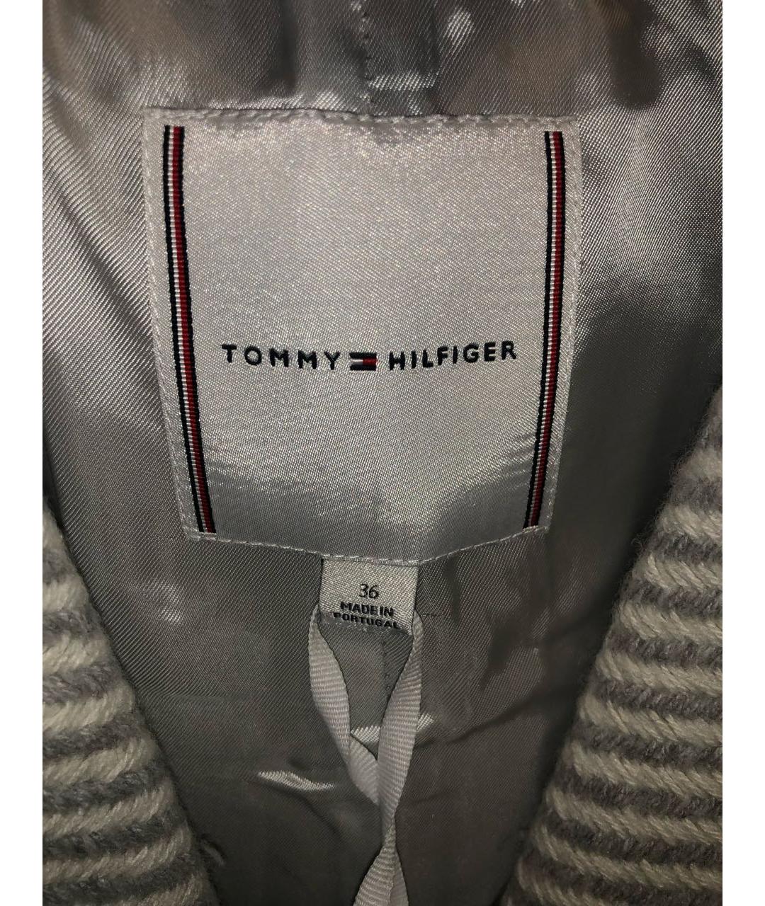 TOMMY HILFIGER Серое шерстяное пальто, фото 3