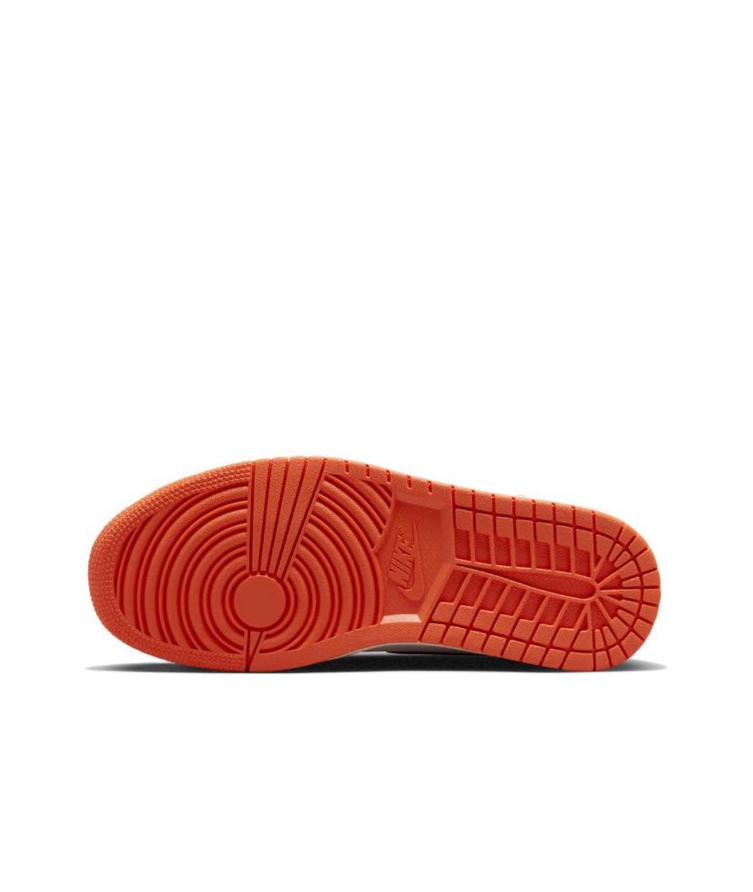 JORDAN Оранжевое кожаные кроссовки, фото 5