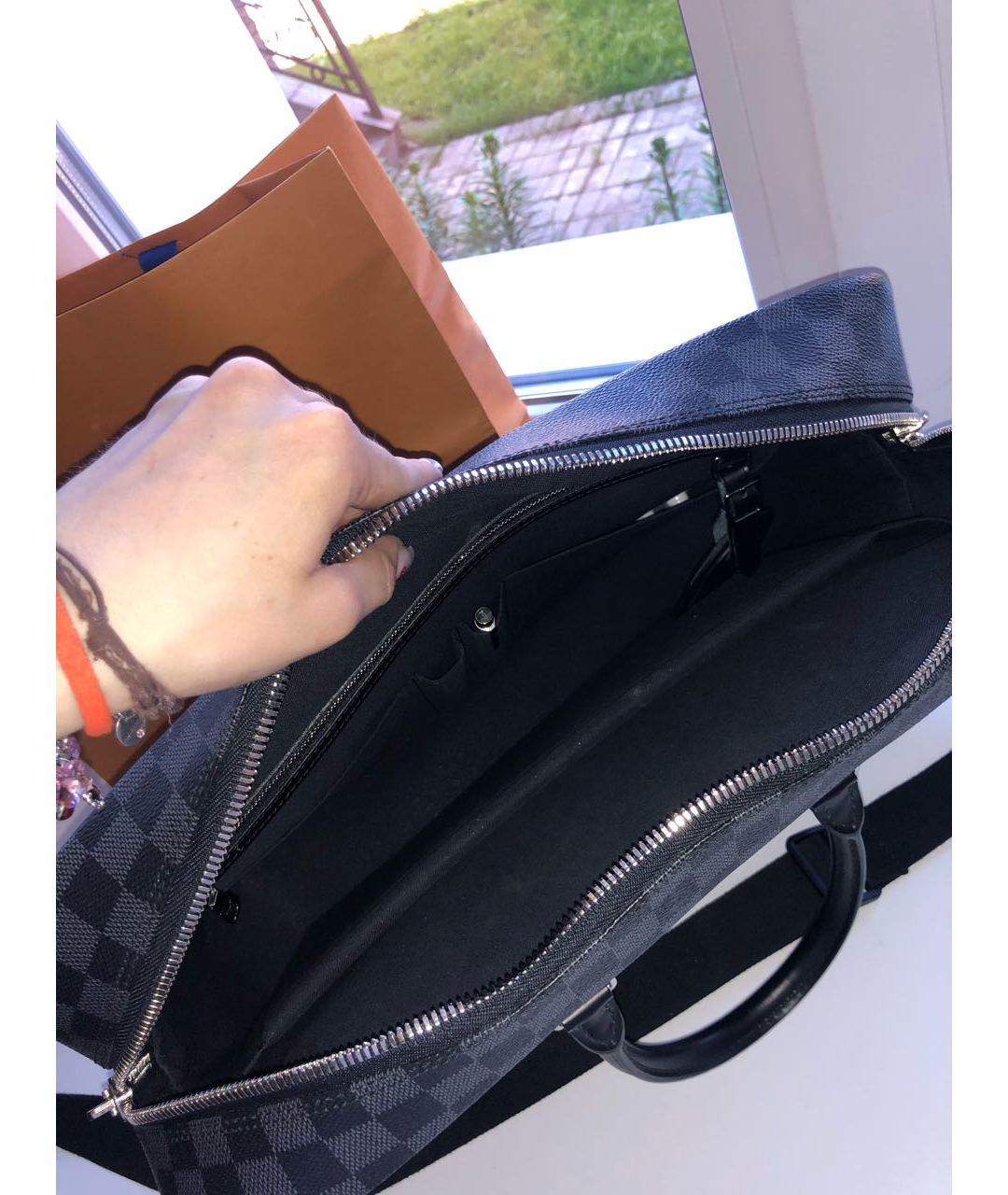 LOUIS VUITTON PRE-OWNED Черный кожаный чемодан, фото 2