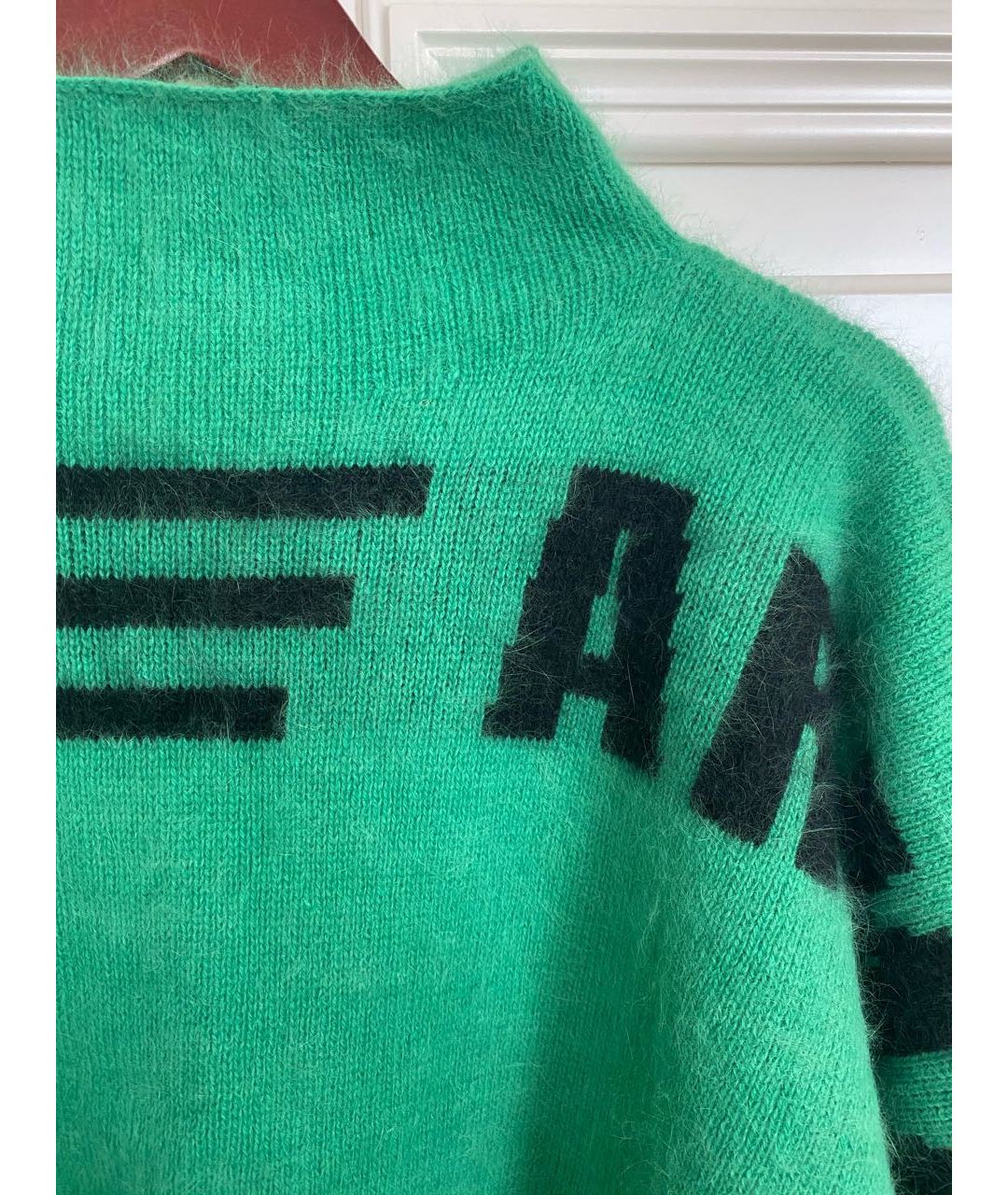 EMPORIO ARMANI Зеленый шерстяной джемпер / свитер, фото 3