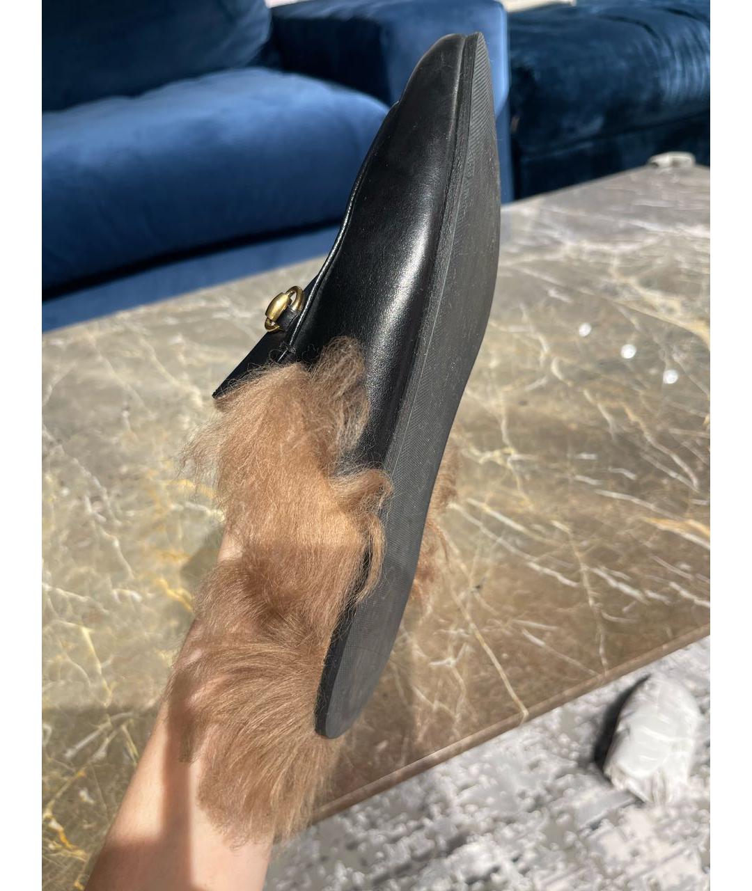 GUCCI Черные кожаные мюли, фото 5