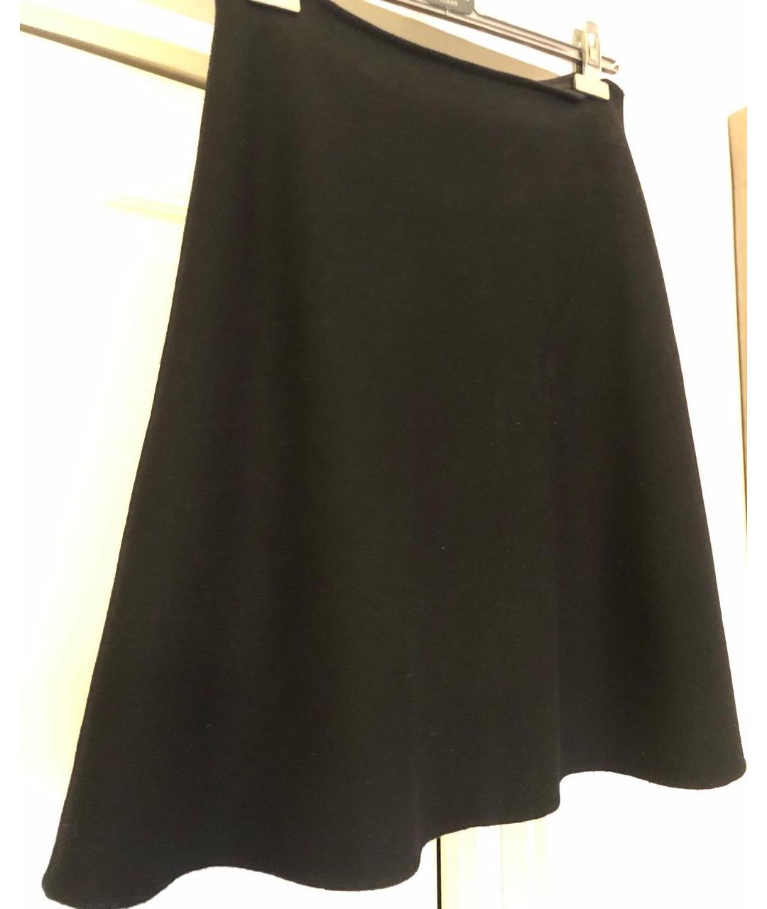 WEEKEND MAX MARA Черная шерстяная юбка миди, фото 2