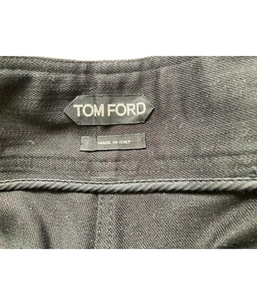 TOM FORD Черные хлопко-эластановые джинсы клеш, фото 5