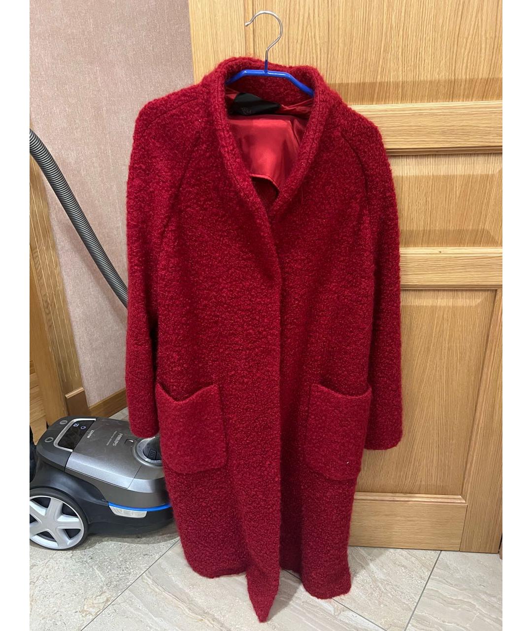 MARINA RINALDI Бордовое шерстяное пальто, фото 9