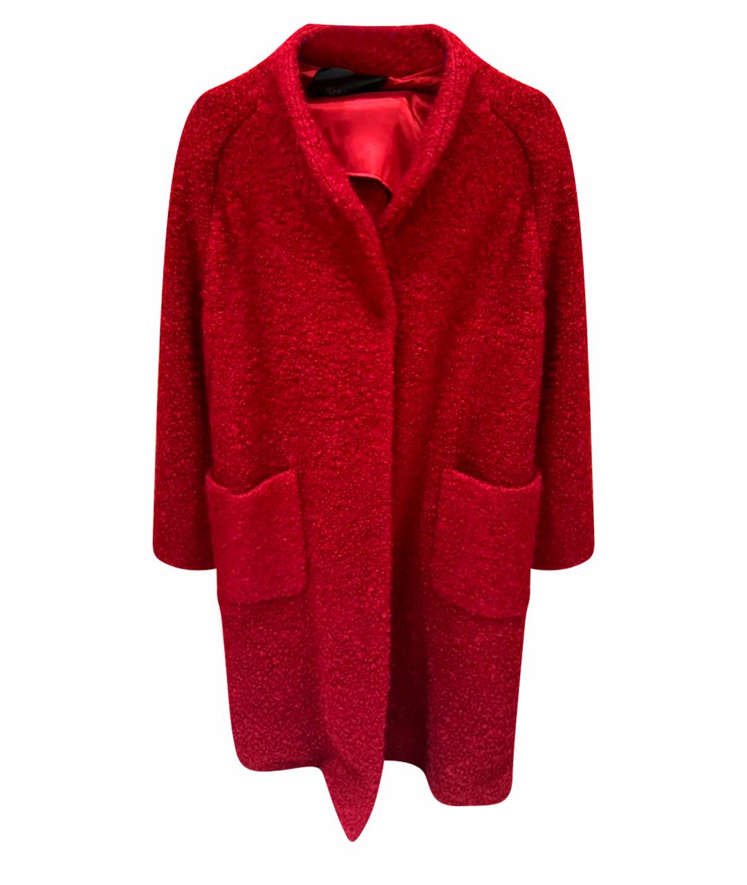 MARINA RINALDI Бордовое шерстяное пальто, фото 1