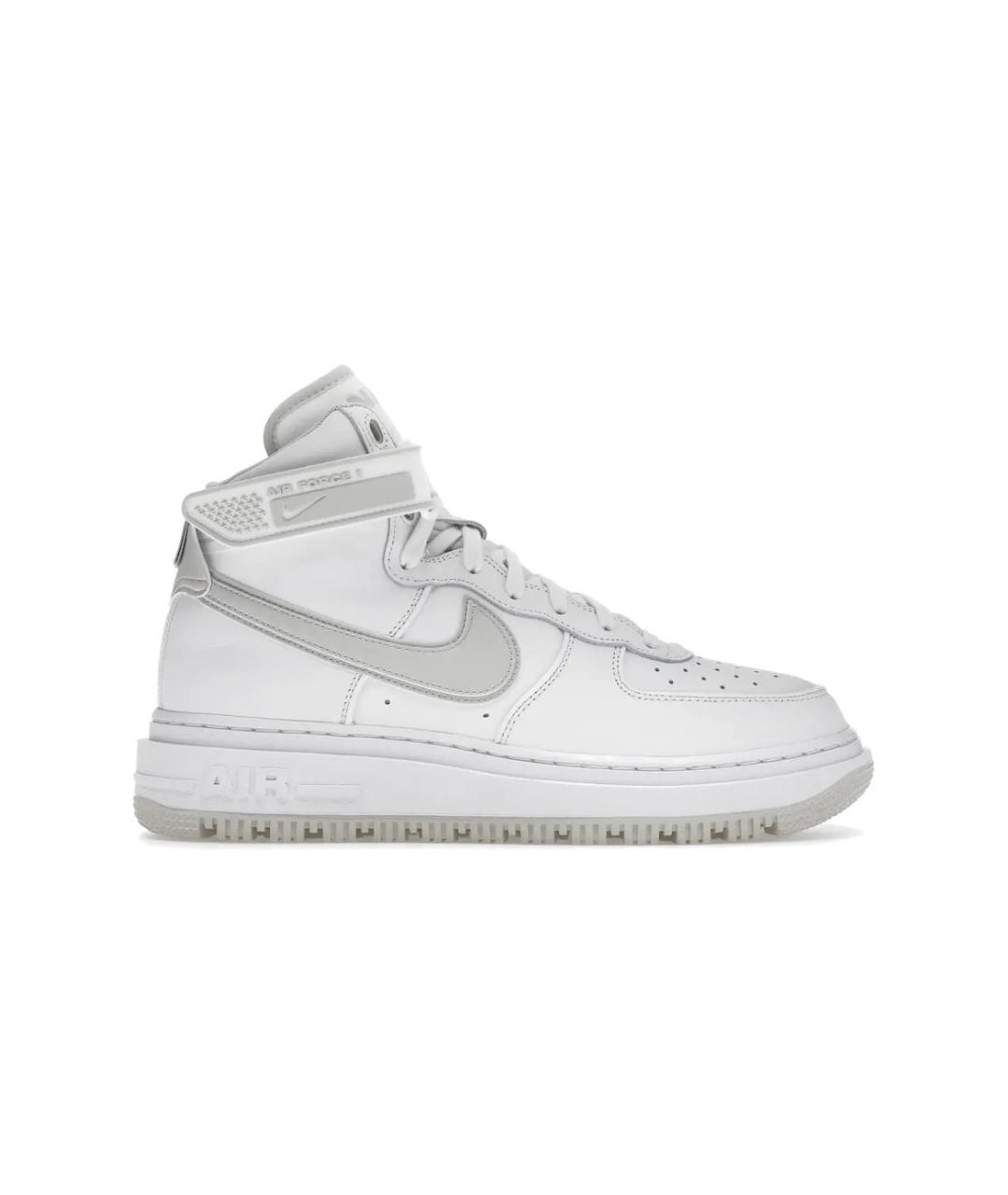 NIKE Белые кожаные высокие ботинки, фото 1