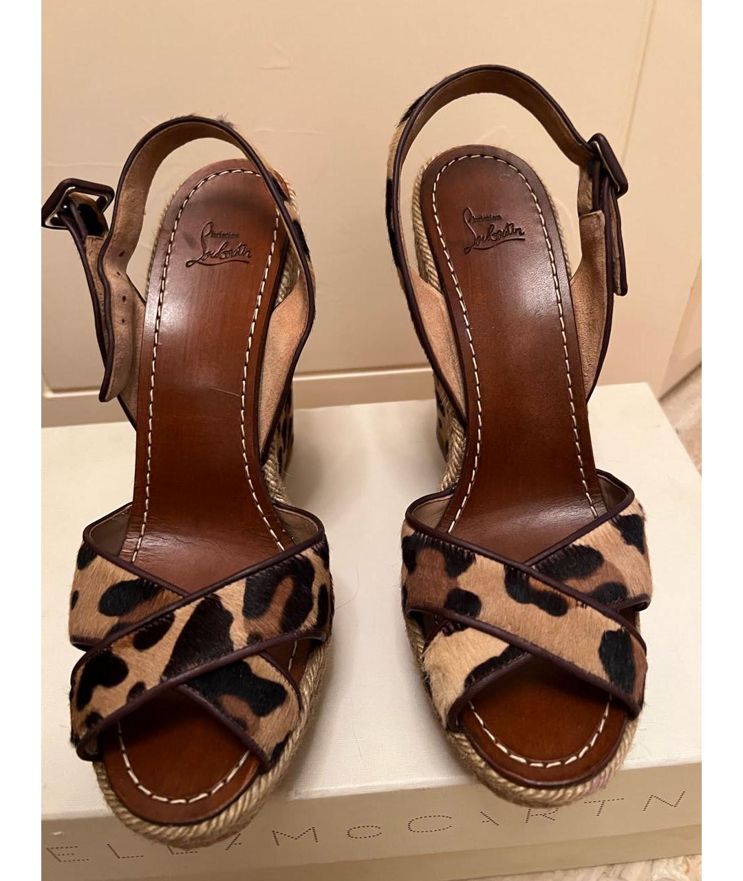 CHRISTIAN LOUBOUTIN Мульти кожаные босоножки, фото 3