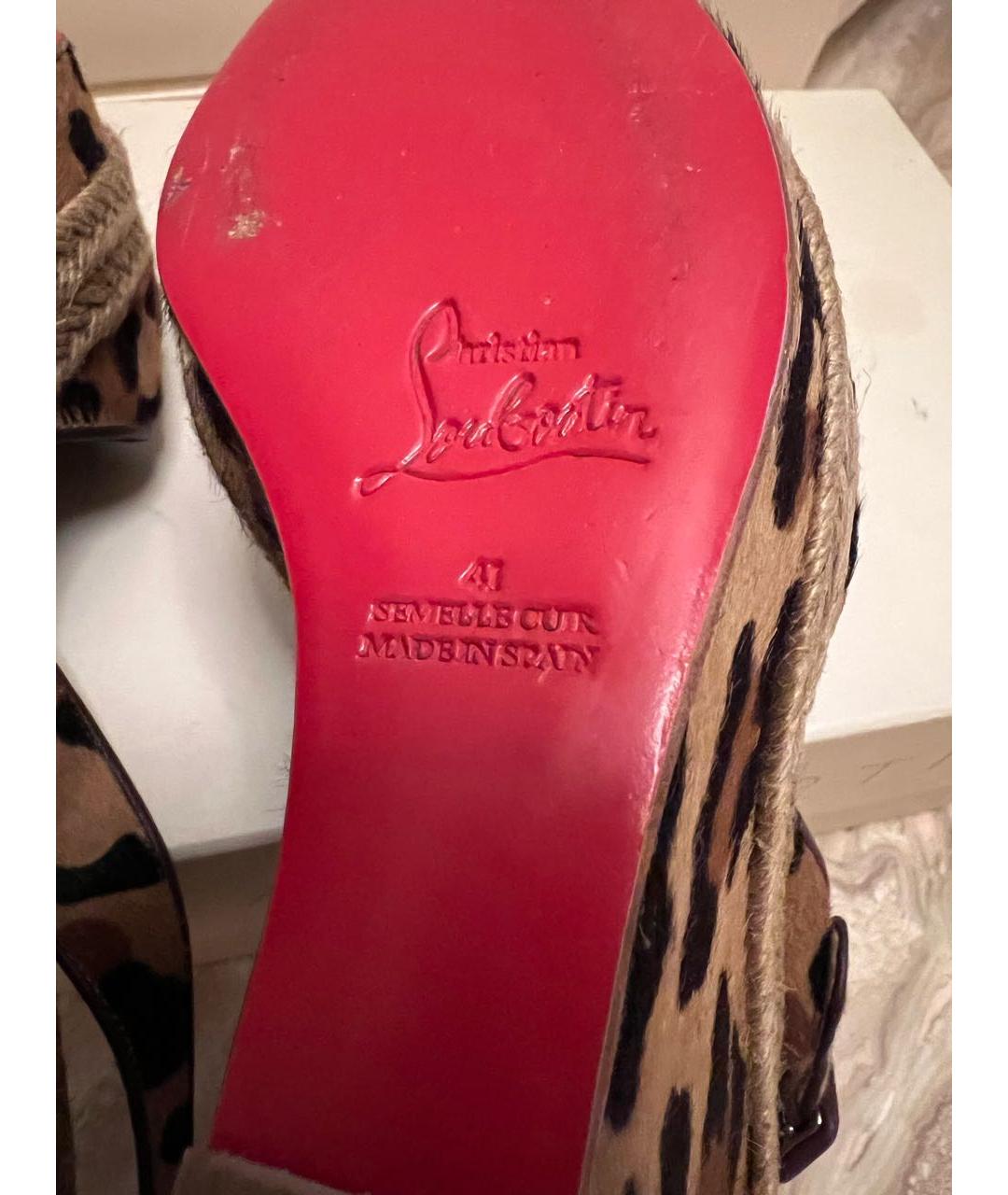CHRISTIAN LOUBOUTIN Мульти кожаные босоножки, фото 6