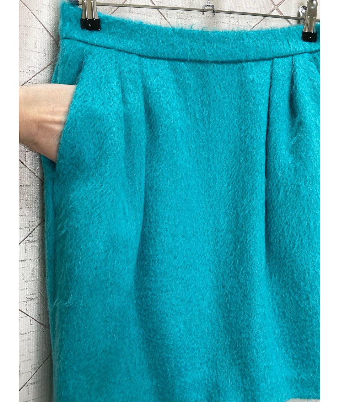 MAX MARA Бирюзовая юбка мини, фото 4