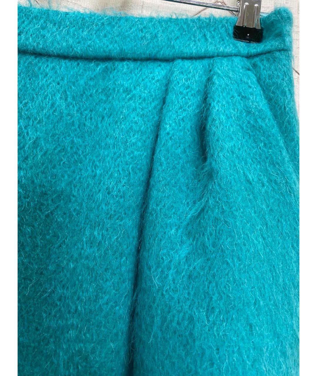 MAX MARA Бирюзовая юбка мини, фото 5